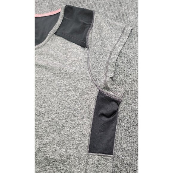 Champion C9 Womans Large Open Back Cut Out Gray Black Mesh Accent Athletic Top - Picture 4 of 13